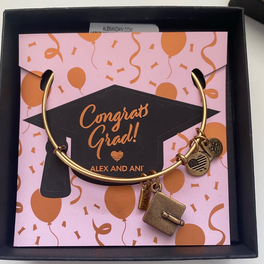 NWT Alex and Ani Gold Graduation Bangle